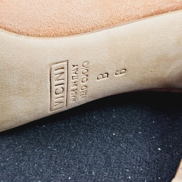 Giuseppe Zanotti Design TAK 90 Sandolo Peach Peep Toe Suede 4" Heels, 6B - Picture 6 of 11